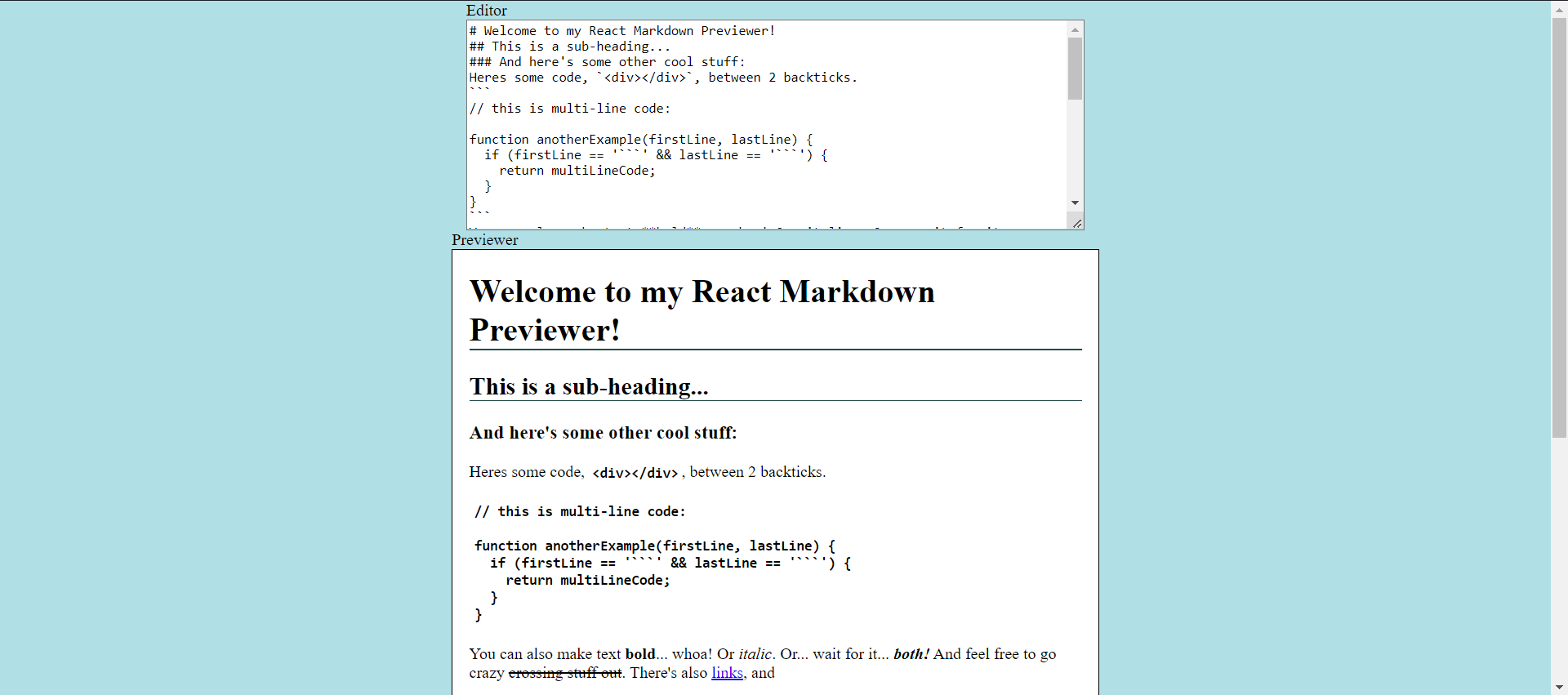 React Markdown